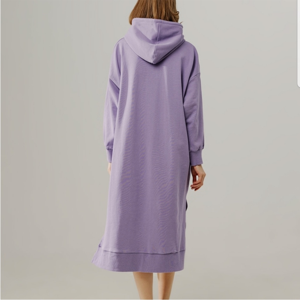 Nwot Nap Loungewear Pullover Sweatshirt Hoodie Dress Purple Lilac Xs — image 3 of 8